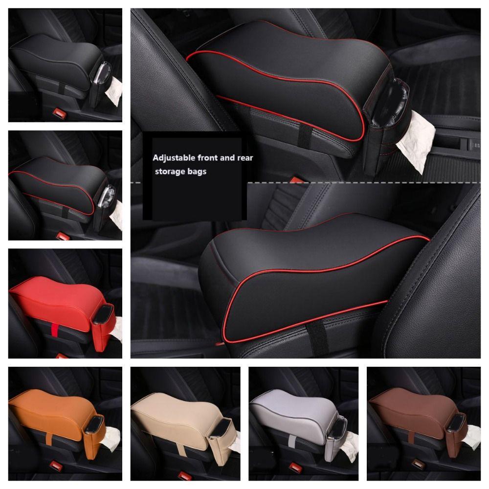 

with Pocket Auto Protection Cushion Thicken Arm Rest Protector Mat Car Armrest Pad Central Console червоний