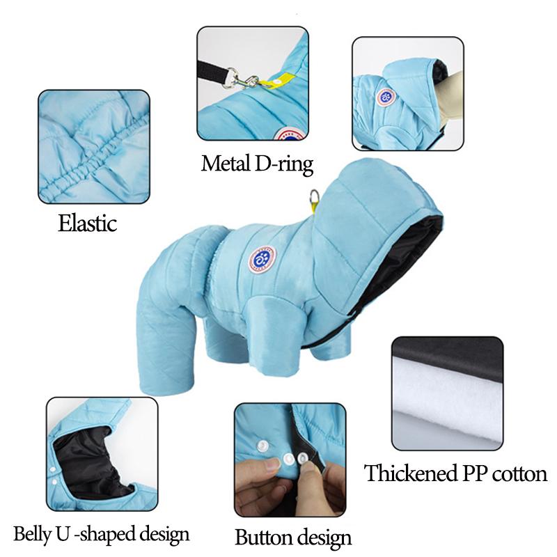 Waterproof Dog Jacket Suitable For Small Medium Dogs Clothes Puppy Hoodies Coat Chihuahua Overalls Poodle Shih Tzu Jumpsuit Pet Costumes Decor