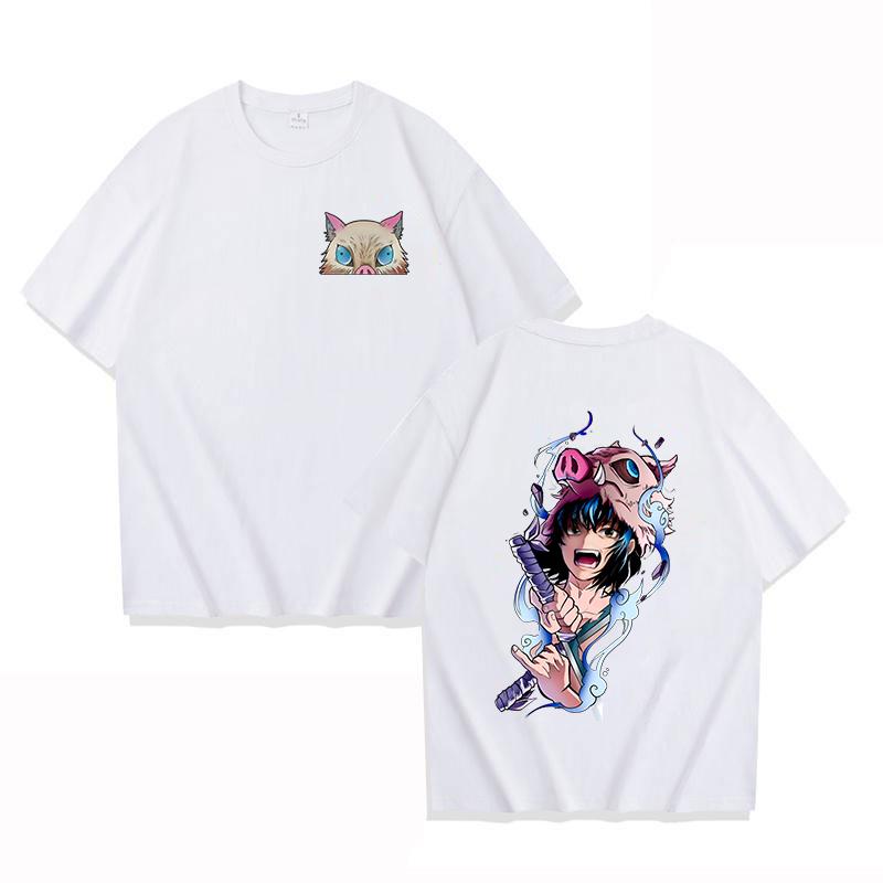 Hot Hashibira Inosuke Print Short Sleeve T Shirts Women Men Casual Shirts Summer Cool Crew Neck T-shirts Anime Shirts