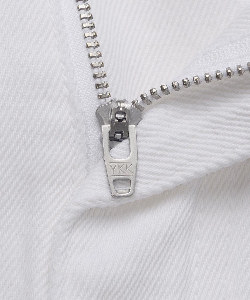 Mind Bridge [Couture] 9Oz Wide One-Pleat White Denim Pants