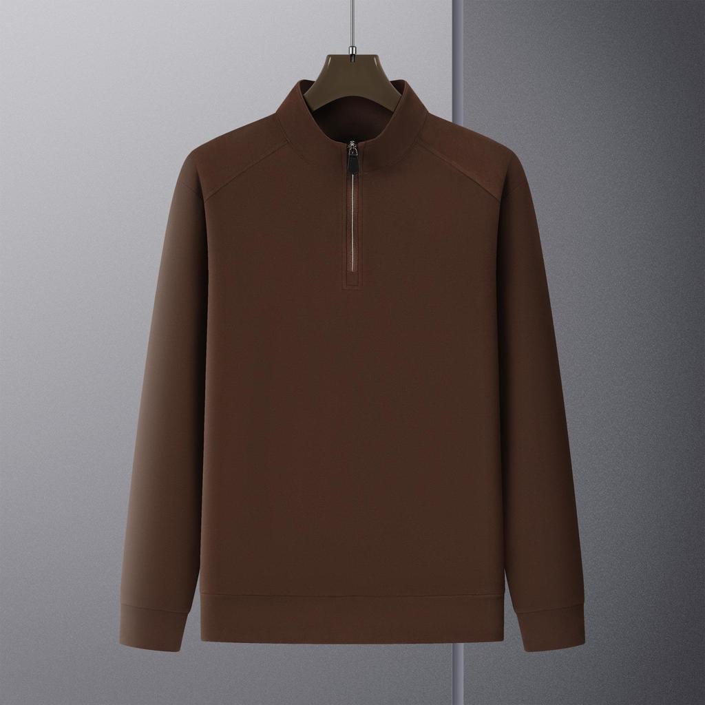 2025 Men's Half-Zip Double-Sided Fleece Sweatshirt - Warm Winter Long Sleeve Top for All Ages