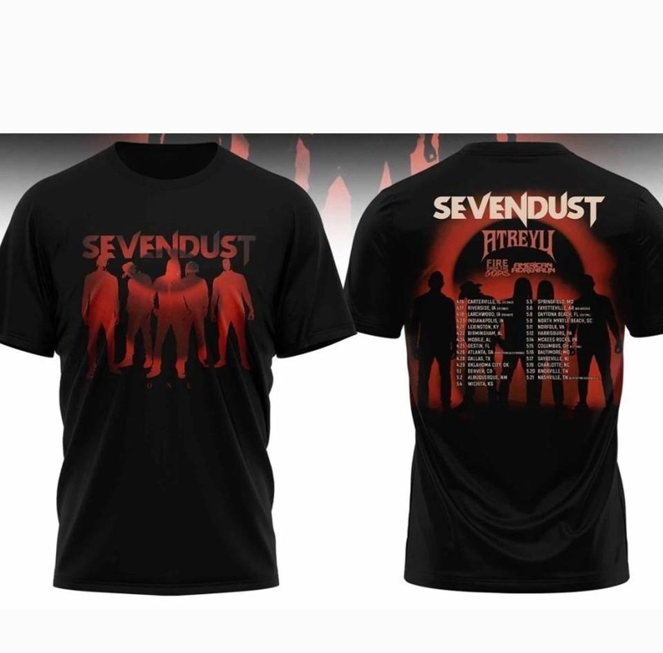 Sevendust New Album ONE and Spring 2026 US Tour Hoodie Or T shirt S