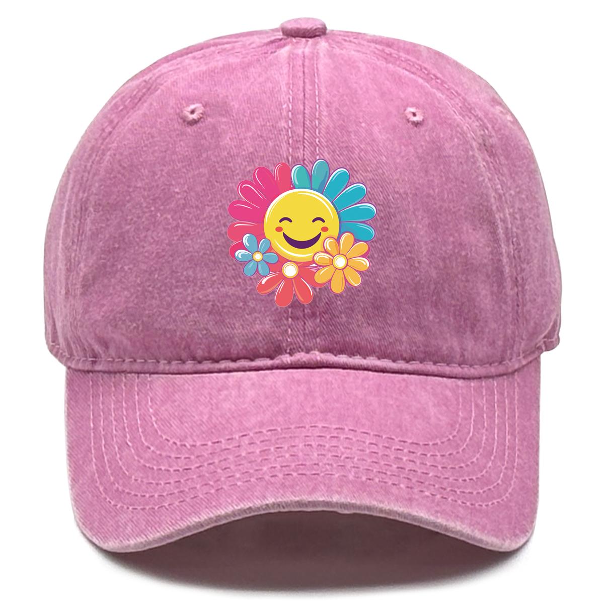 

Кепка снепбек от солнца с принтом «Цветок и улыбающееся лицо», кепка тракера, простая однотонная, в стиле ретро, с регулируемой пряжкой, бейсболка as the picture розовый