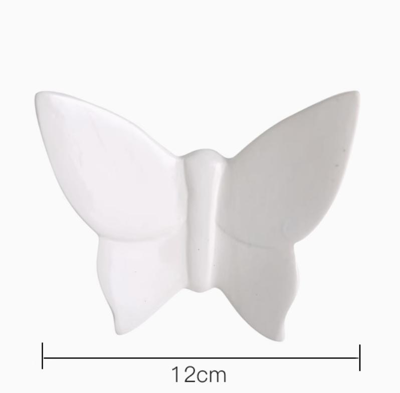 

Креативная керамическая настенная тарелка – декоративное искусство для ресторана или дома Butterfly White