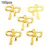 100 Pcs Bow Charms for Jewelry Making DIY Accessories Bowknot Keychain Charms Alloy Bow Shape Charms for Earrings Necklaces Bracelets Crafting