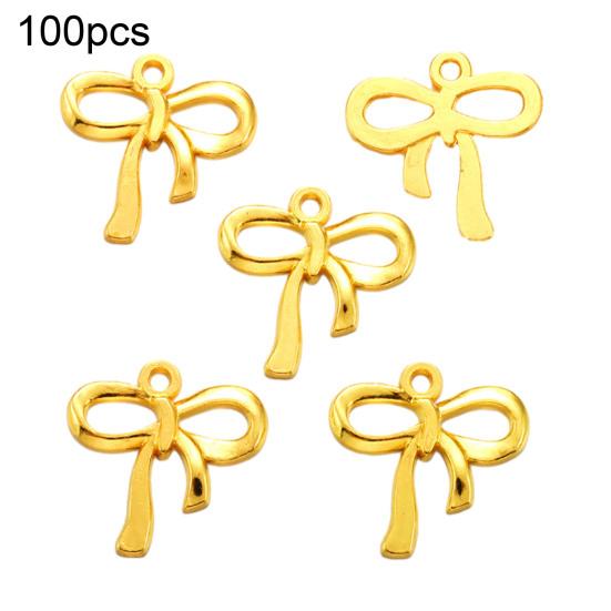 100 Pcs Bow Charms for Jewelry Making DIY Accessories Bowknot Keychain Charms Alloy Bow Shape Charms for Earrings Necklaces Bracelets Crafting