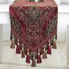 Modern Floral Luxury Macrame Table Runner Brocade Embroidered Table Decoration Long Strip Tablecloth Dinning/tv/shoe Table Cover