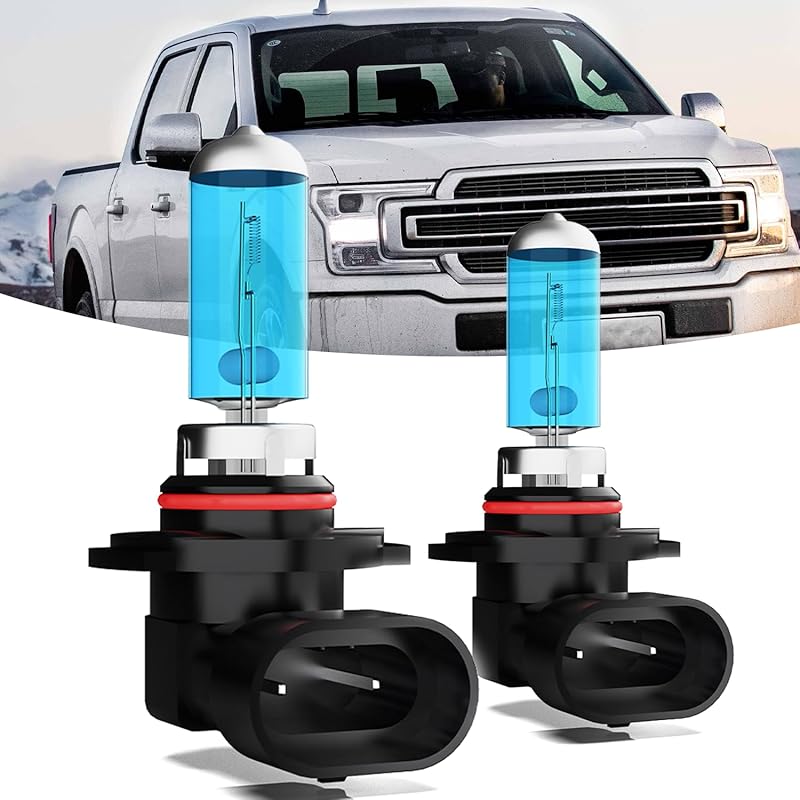 Headlights Fit for 2015-2020 Ford F150 Halogen Headlight Bulbs,9005/HB3/H10 High Beam & H11/H8/H9 Low Beam Headlight Bulbs,Plug And Play,Pack of 4