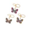 Yousheng Owl Keychain Enamel Charm Sparkling Rhinestone Car Key Ring for Women Wisdom Symbol Pendant for Bag