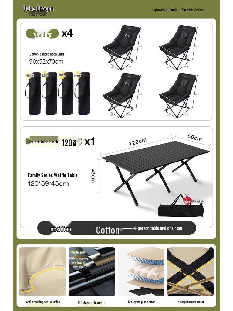Foldable Outdoor Recliner: High-Back, Cotton Moon Chair for Beach, Portable & Adjustable for Sketching, Leisure, and Fishing.