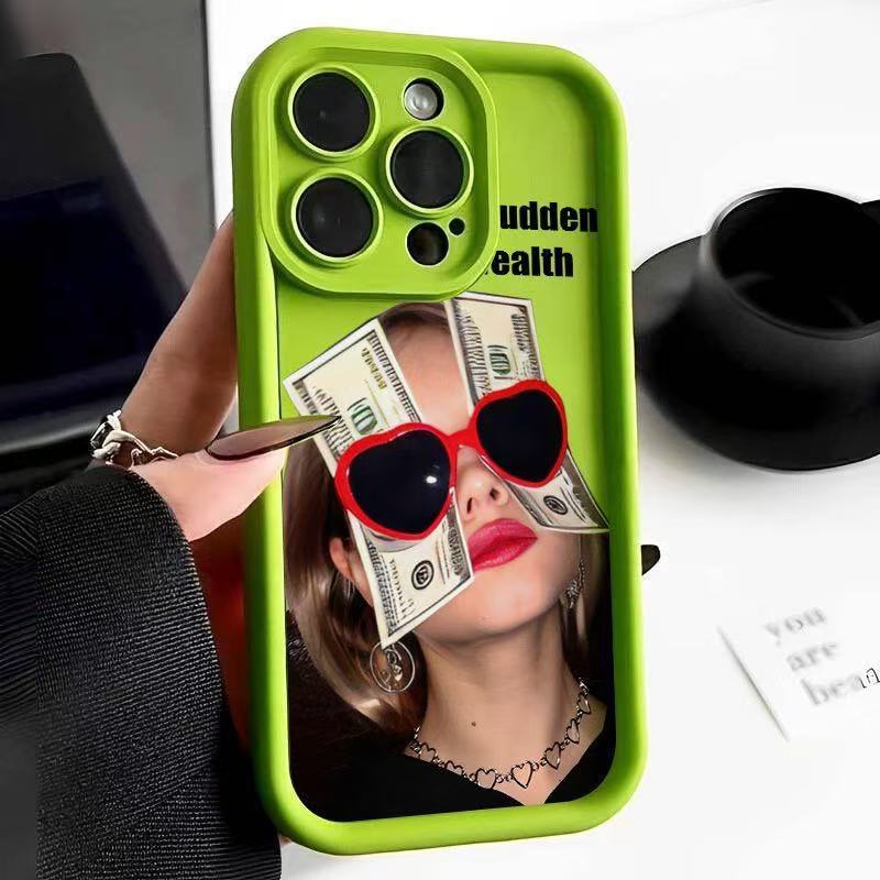 Sunglasses banknotes are suitable for iphone17pro mobile phone case Apple 15 Europe, America and 14 girls 13promax new 16x.