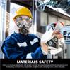 Andningsmask Halvmask Gasmask med Skyddsglasögon Återanvändbart Professionellt Andningsskydd Mot Damm Kemikalier