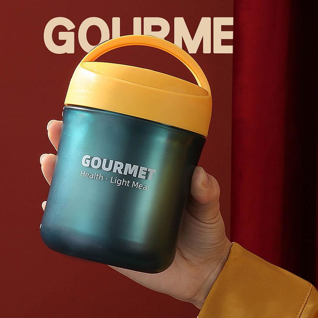 Thermal Porridge Cup Stainless Steel Insulated Lunch Bag Food Warmer 500ml Thermos Soup Cup Lunch Box for Kids School Outdoor