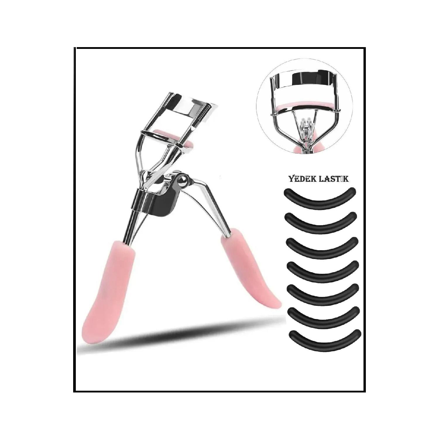 

Eyelash Curling Scissors With Plastic Handle And 1 Spare Tire розовый
