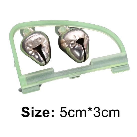 2Pcs Fishing Alarm Portable Twin Bells Plastic Alloy Outdoor Night Fishing Bell Rings for Workshops