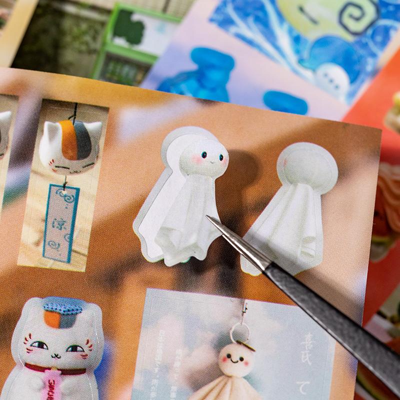 45 Sheets/book Kawill Creative Art Sticker Book Used For DIY Phone Case Photo Frame Album Scrapbook Retro Decoration Stickers