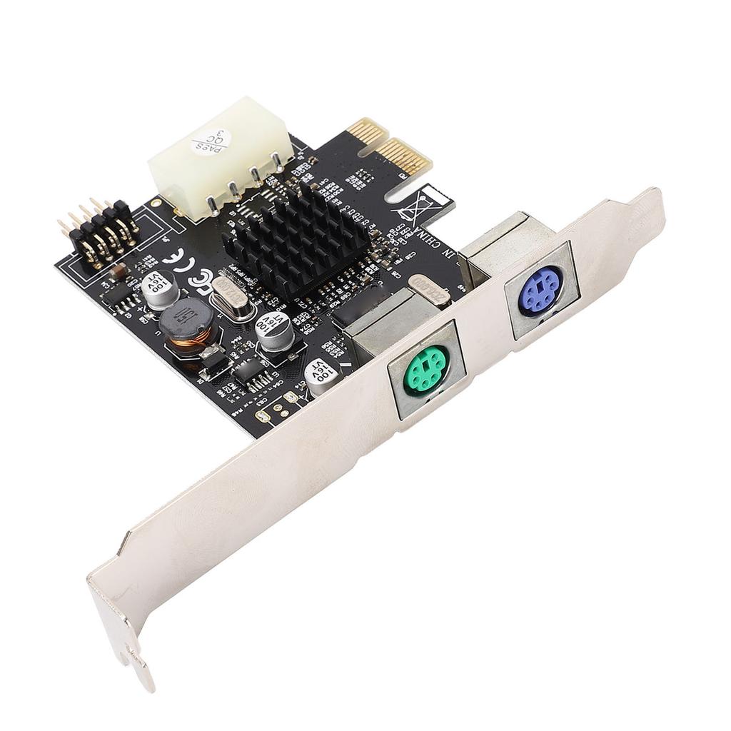 PCIe to PS 2 Adapter Card MCS9990CV Chip Built in USB2.0 Pin PCIe to 2 Ports PS 2 Keyboard Mouse Expansion Card for PC