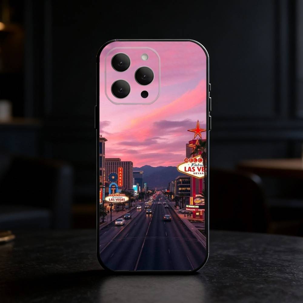 Travel Los Angeles California Phone Case For iPhone 17,16,15,14,13,12,11 Plus,Pro Max,SE4Soft Silicone Black Cover