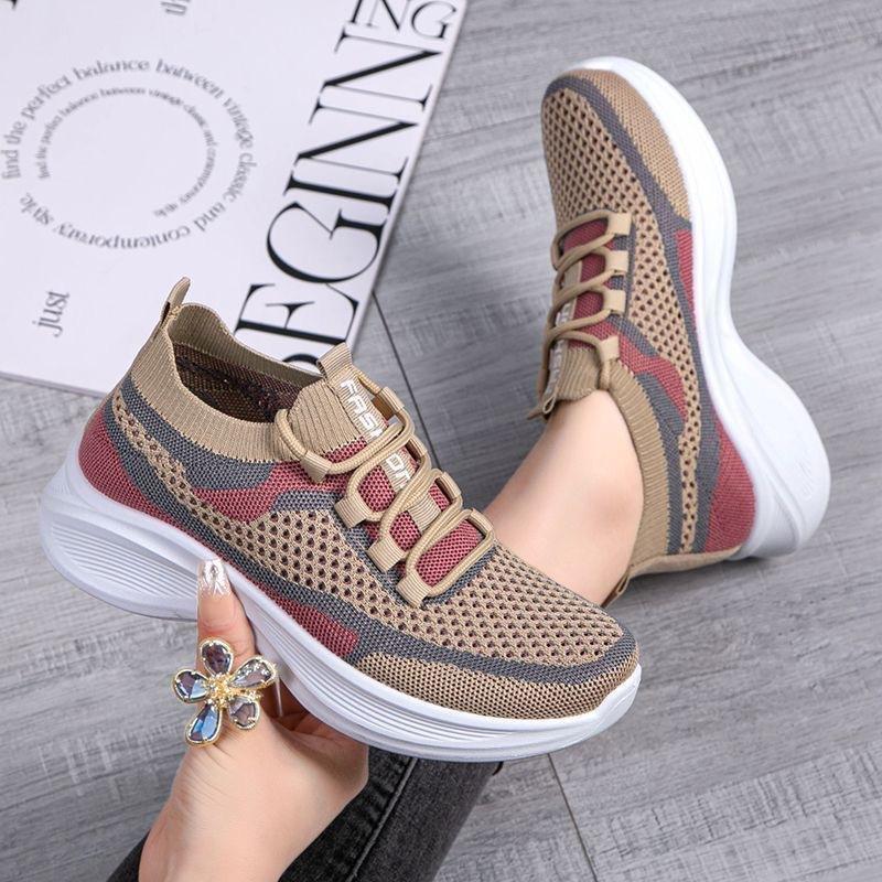 Spring, summer and autumn new sports shoes fly-woven thin single shoes casual shoes 36