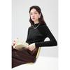 Women's Semi-High Neck Slim-Fit Knit Top
