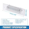 2pcs 6500K White LED License Plate Light for PORSCHE Boxster 986 1999-2004