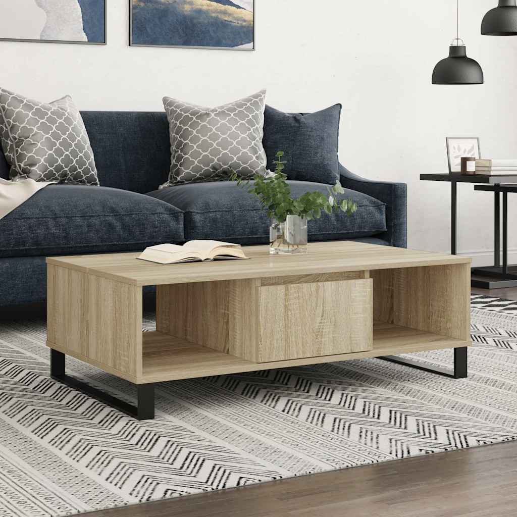 Coffee Table Sonoma Oak 104x60x35 Cm Wood Based Panel