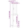 Highboard Concrete Grey 34.5x34x180 cm Engineered Wood