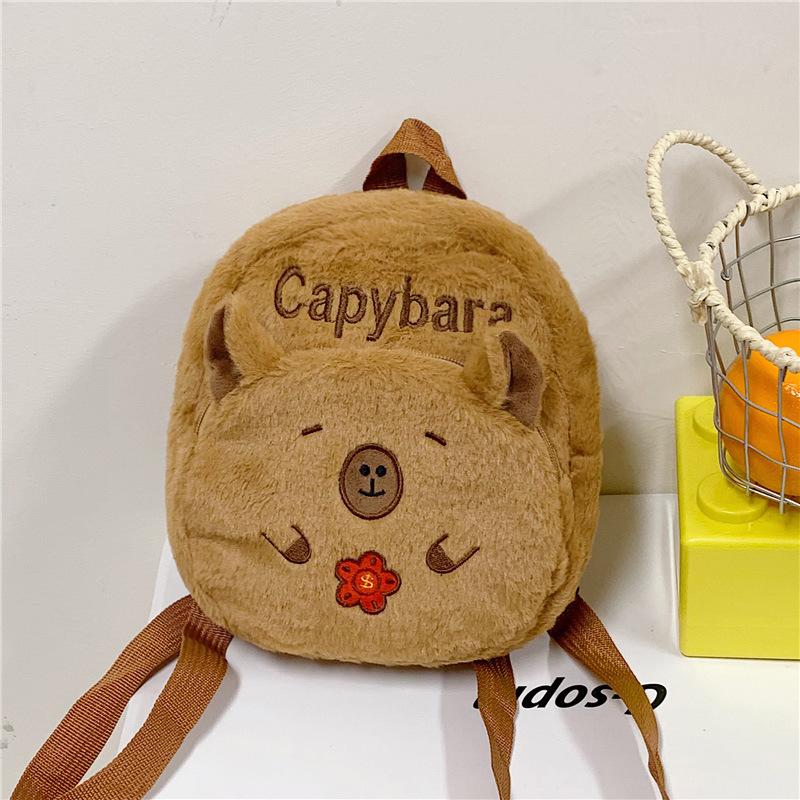 Autumn and winter new toys plush bag cartoon children's backpack student backpack