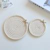 12cm*12cm Cotton Rope Heat Resistant Woven Coasters Handmade Multiple Colors Creative Coffee Cup Pad Chic Accessories