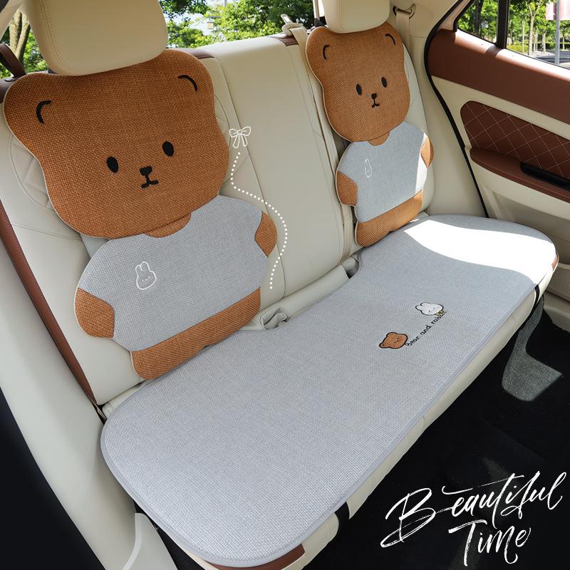 Pernă Scaun Auto Desen Animat - Universală, Bumbac-In Respirabil, Husă Scaun Spate pentru Patru Sezoane