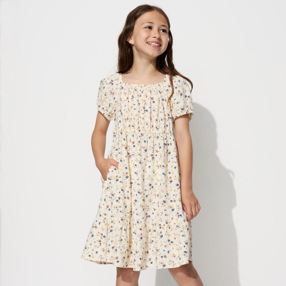 

Uniqlo ПЛАТЬЕ ДЛЯ ДЕВОЧЕК С КОРОТКИМ РУКАВОМ