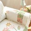 Embroidered Sofa Cushion, Pastoral Pure Cotton Cushion, Fabric Cushion, Quilting Cushion, Sofa Cushion, Bay Window Cushion, Sofa Towel Cover