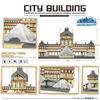 KNEW BUILT Louvre Mikro Mini Bausteine für Erwachsene Architektur Spielzeugsets Bau Kinder Spielzeug Montagebausteine
