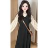 Strap Skirt Two-piece Women's Clothing Autumn and Winter Clothing New Suit Skirt Small Age-reducing Dress