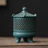 With Lid Incense Burner Ceramics Aromatherapy Holder Sandalwood Agarwood Stove  Living Room