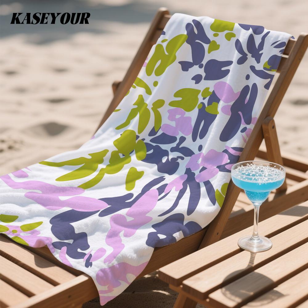 Modern Abstract Charm Oversized Microfiber Beach Towel Sand Proof Quick Dry, Absorbent for Swimming Pool Travel Camping