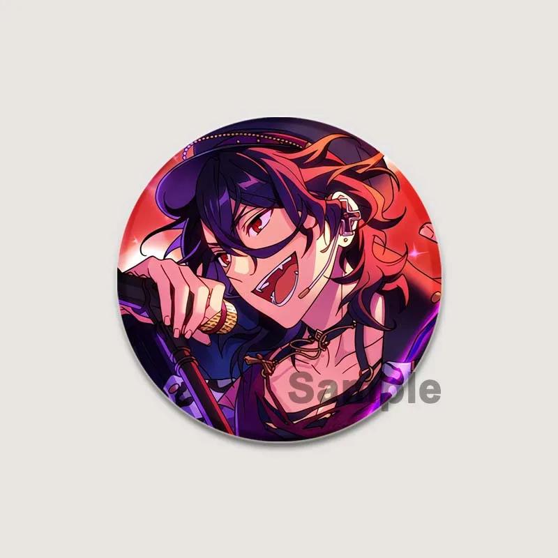 32/44/58mm Anime Ensemble Stars Pins Cartoon Characters Rei Sakuma Badge Handmade Brooches Breastpin for Backpack Clothes Gift Accessory