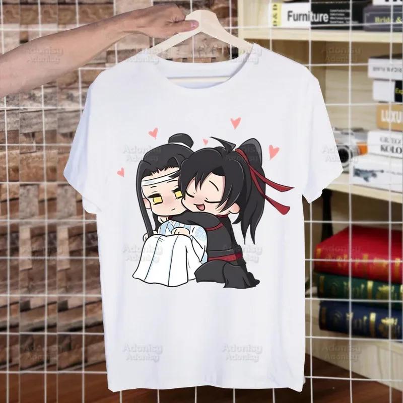 Mo Dao Zu Shi The Untamed Harajuku Man T Shirts Lan WangJi Wei Wu Xian Tees Shirt Tops Short-Sleeved Aesthetic Anime T Shirt