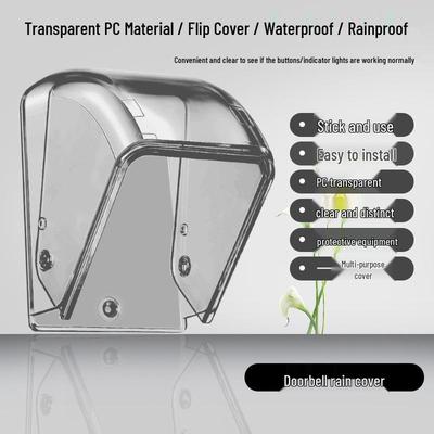 Transparent Waterproof Wireless Doorbell Switch Rain Cover for Outdoor Use