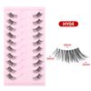New Middle East cross-border cat eye false eyelashes, eye tail elongated transparent stem eyelashes 10 pairs flat factory