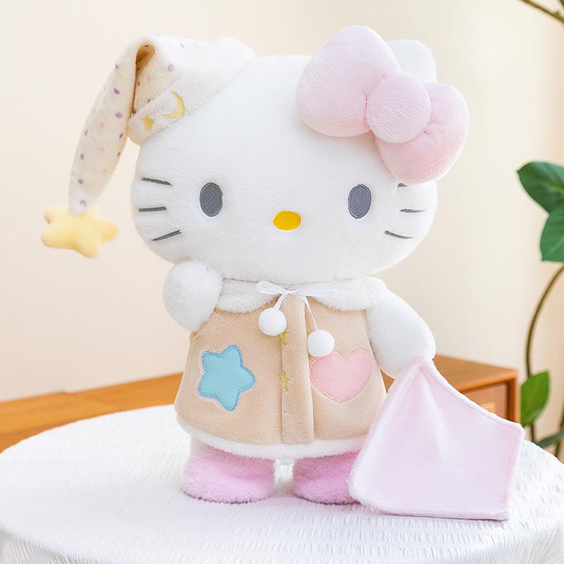 Hello Kitty Sweet Dreams Pajamas Plush Doll - Cute, Adorable, and Fun KT Cat Toy for Girls. 30cm 0.25kg белый