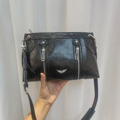 European & American Style Zipper Shoulder Handbag for Commuters