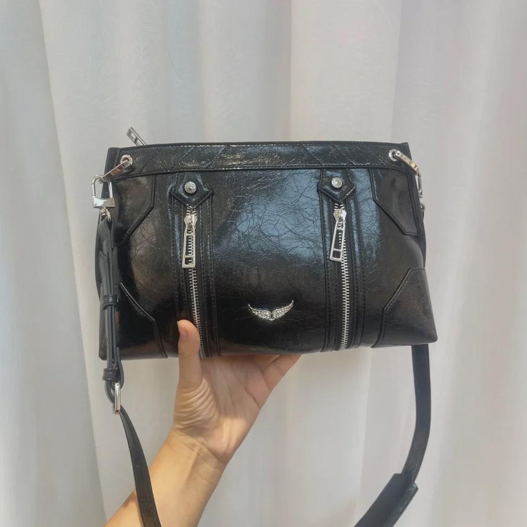 

Европейский и американский стиль, сумка через плечо на молнии для тех, кто ездит на работу 30 x 18 x 9 cm чёрный