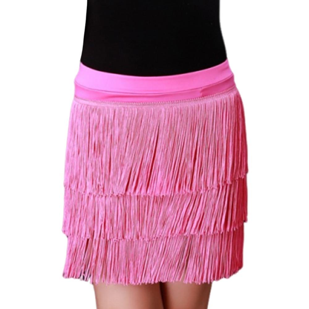 

Three-Layer Children Dance Skirt Professional Ballroom Dancing Wear Latin Dancing Dress for Kids 140CM рожевий червоний колір