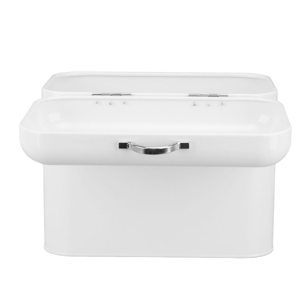 Iron Bread Box 2 Shelves Large Capacity Large Farmhouse Bread Container for Bread Bagels