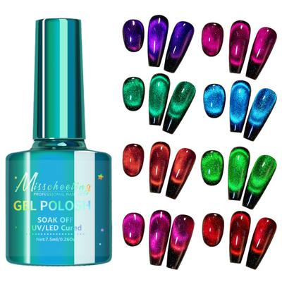 8g Manikür Tasarım Hızlı Parlak Kuruyan Glitter Jel Etkisi Tırnak Mükemmel Doygunluk Kedi Gözü Jel