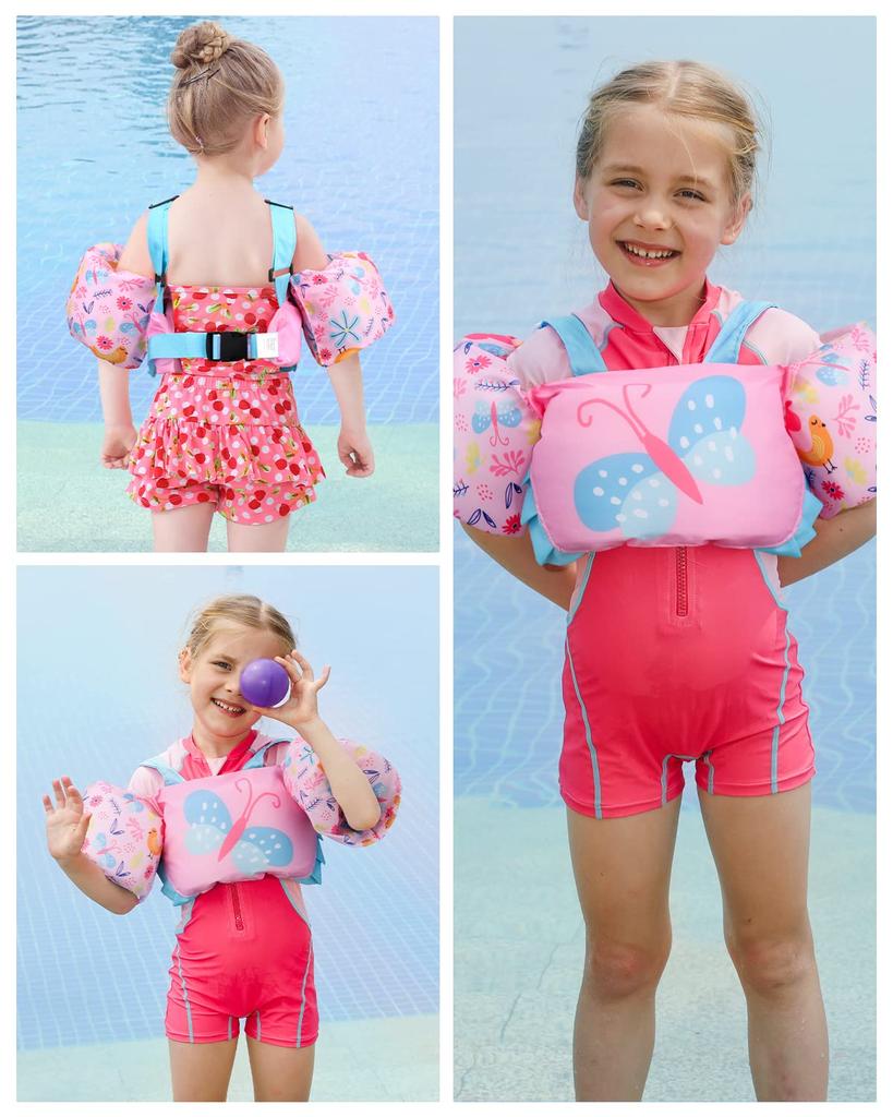 Gogokids Armringer for Arm Småbarn Svømme Aldre Svømming Vann Lettvekt Barn, Flyter, Armer, Barn, Hjelper, Vest, 2-6, Øve, Leke, Basseng, Praktisk,