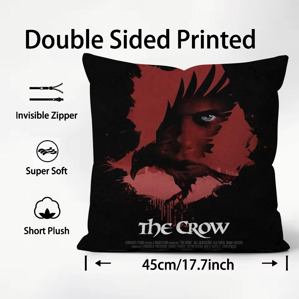 Movie T-The C-Crow Cushion Cover Pattern Printed Pillowcase for Living Room Sofa Cushion Cover & Bedroom Decor