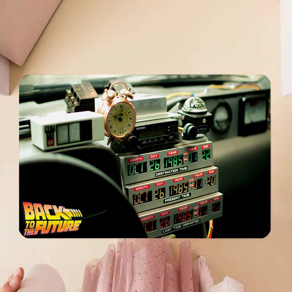Movie B-Back To The Future Game Floor Mat Rectangle Anti-slip Home Soft Badmat Front Door Indoor Outdoor Mat Hotel Decor Mat