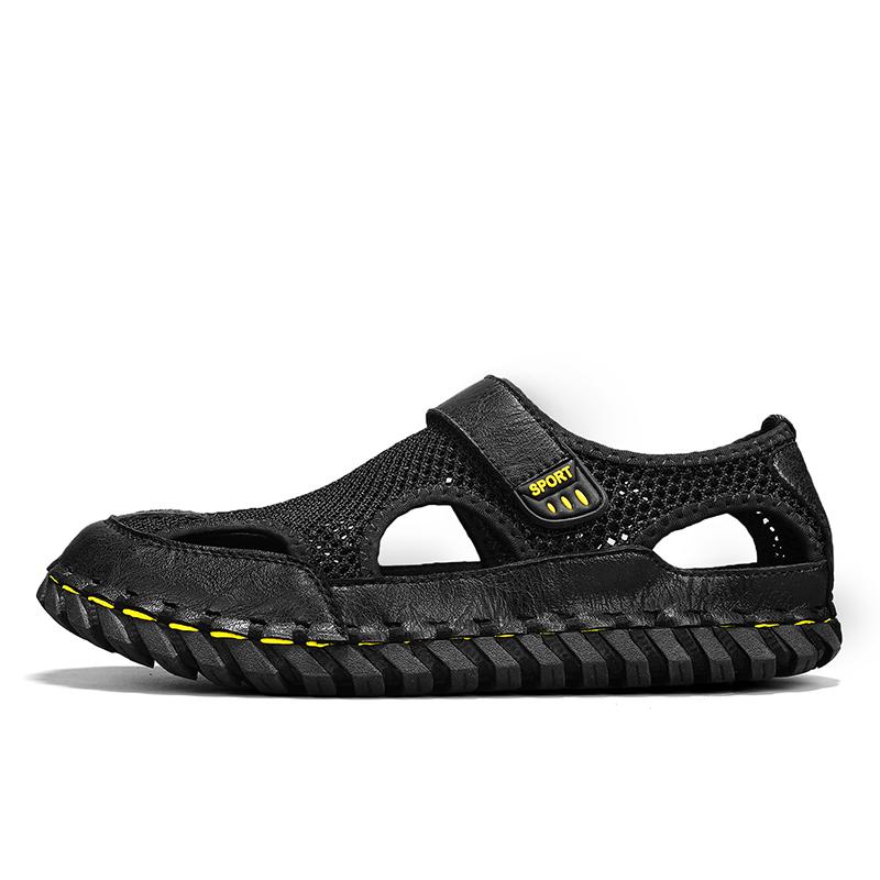 Fashion Men's Luxury Sandals Male Comfortable Walking Shoe All-match Mens Hollow Out Loafers Beach  Male Comfortable Sandals